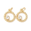 Brass Micro Pave Cubic Zirconia Pendants KK-D019-11G-1