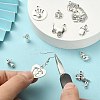 100Pcs 10 Styles Tibetan Style Alloy Pendants TIBEP-CJ0002-82-3