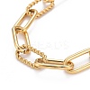 Ion Plating(IP) 304 Stainless Steel Paperclip Chain Bracelets BJEW-F412-02G-2