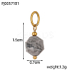Natural Rose Quartz & Quartz Crystal & Picture Jasper Faceted Bicone Charms G-OY009-87G-4