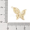 Brass Pave Clear Cubic Zirconia Pendants KK-Z061-08G-02-3