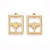 304 Stainless Steel Pendants STAS-N109-18G-1