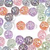 30Pcs UV Plating Transparent Acrylic Beads PACR-YW0001-56-2