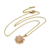 Brass Micro Pave Clear Cubic Zirconia Pendant Necklaces for Women NJEW-E106-05KCG-02-2