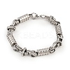 201 Stainless Steel Link Chain Bracelets for Men Women BJEW-B143-08-6