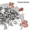 40Pcs 304 Stainless Steel Ball Post Stud Earring Findings STAS-FS0001-76P-2