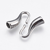 Tarnish Resistant 304 Stainless Steel Hook
 Clasps X-STAS-E428-01P-2