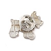 Dog Enamel Pin with Brass Butterfly Clutches JEWB-A006-01C-2