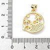 Brass Micro Pave Cubic Zirconia Pendants KK-S337-08G-F-3