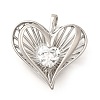 Brass Micro Pave Cubic Zirconia Pendants KK-B128-10P-1