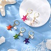 Starfish Synthetic Turquoise Pendant Decoration HJEW-TA00345-1