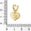 Christmas Brass Rhinestone Heart Pendant Decorations KK-H498-01G-03-3