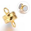 Brass Magnetic Clasps with Loops KK-P114-07G-2