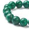 Synthetic Malachite Beaded Stretch Bracelets BJEW-A117-E-16-3