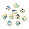 14Pcs 7 Styles Zinc Alloy Enamel Pendants FIND-CJ0004-63-8