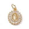 Rack Plating Brass Micro Pave Cubic Zirconia Pendants X-KK-G451-12G-1
