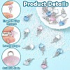 20Pcs 4 Colors Alloy Resin Pendants RESI-YW0005-73-2