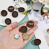 DIY Round Wood & Aluminum Brooch Making Kits DIY-FH0009-69A-3