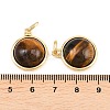 Natural Tiger Eye Pendants KK-H538-22A-G-3