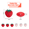 16Pcs 2 Colors Strawberry Food Grade Eco-Friendly Silicone Focal Beads SIL-DC0001-46-2