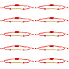 10Pcs Plastic Beads Braided Bead Bracelets CF6831-4-1