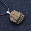Natural Tiger Eye Raw Rough Nuggets Pendant Necklace FS-WG50F2C-01-1
