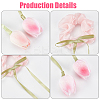 4Pcs 2 Colors Tulip Polyester Elastic Hair Accessories OHAR-CY0001-15-6