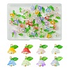 40Pcs Glass & Plastic Pendant PALLOY-FZ00012-1