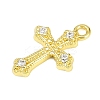 Brass Micro Pave Clear Cubic Zirconia Pendants KK-L238-13G-2