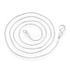 Brass Round Snake Chain Necklace with Lobster Claw Clasps MAK-ZX002-01D-S-3