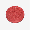 Flat Round Felt Glitter Photo Frame Card LS-HJEW-WH0036-10A-2