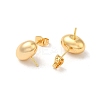 Oval Brass Stud Earring Findings KK-M270-25G-2