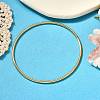 Ion Plating(IP) 304 Stainless Steel Simple Plain Bangle for Women BJEW-F461-01A-G-4