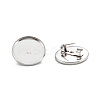 Tarnish Resistant 304 Stainless Steel Brooch Cabochon Settings LS-STAS-G250-04P-A-3