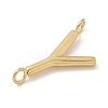 304 Stainless Steel Letter Connector Charms STAS-M108-01G-25-2