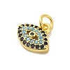 Real 18K Gold Plated Rack Plating Brass Micro Pave Cubic Zirconia Pendants Charms KK-S396-01A-2
