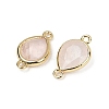 Natural Rose Quartz Faceted Connector Charms G-L514-048P-10-2