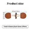 8 Pairs 4 Colors Wood & Cotton Rope Buttons DIY-DR0001-80-2