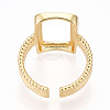 Brass Cuff Rings for Men Women KK-T074-27G-3