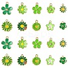 60Pcs 10 Styles Golden Tone Alloy Enamel Pendants FIND-CJ0003-48-1