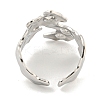 Tarnish Resistant 304 Stainless Steel Cuff Finger Ring Components STAS-P365-29P-3