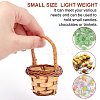8Pcs 4 Style Mini Rattan Bamboo Baskets DJEW-FG0001-18-3