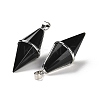 Natural Obsidian Pointed Pendants G-F763-04P-08-2
