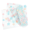 2 Rolls 2 Colors Sakura Printed Chinlon Tulle Rolls DIY-BC0002-79-4