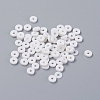 Flat Round Handmade Polymer Clay Bead Spacers CLAY-R067-3.0mm-17-4