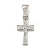 304 Stainless Steel Cubic Zirconia Pendants STAS-C102-04C-P-1