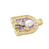 Brass Enamel Pendants KK-F886-01G-07-2