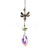 Crystal and Alloy Rhinestones Steel Wire Pendant Decorations HJEW-R050-03AGP-2