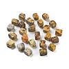 Rectangle Natural Crazy Agate Rune Stones G-Z059-01A-1