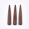 Undyed Walnut Wood Big Pendants WOOD-T023-02-1